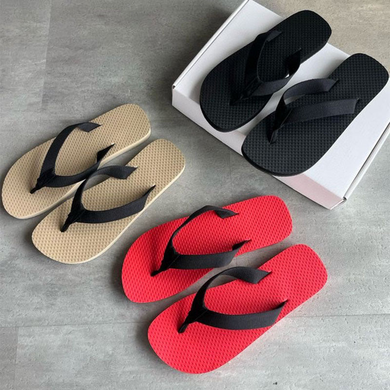 Women's Niche Summer Grosgrain Flip-flops Outdoor Leisure Thick-soles Slippers