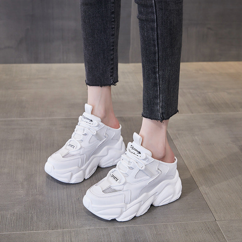 Women's Increasing Insole Closed Toe Half Thick Thick-soles Slippers