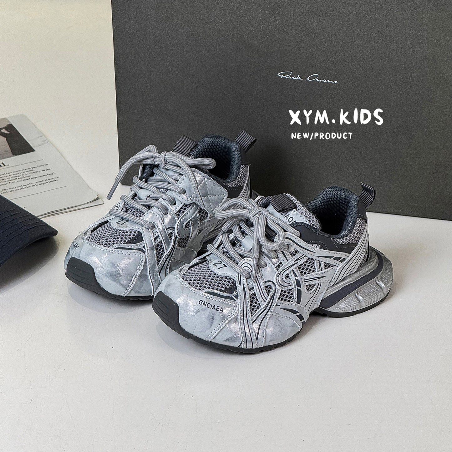 Children's Summer Dad Fashion Bag Bottom Single Net Children's Sports Shoes