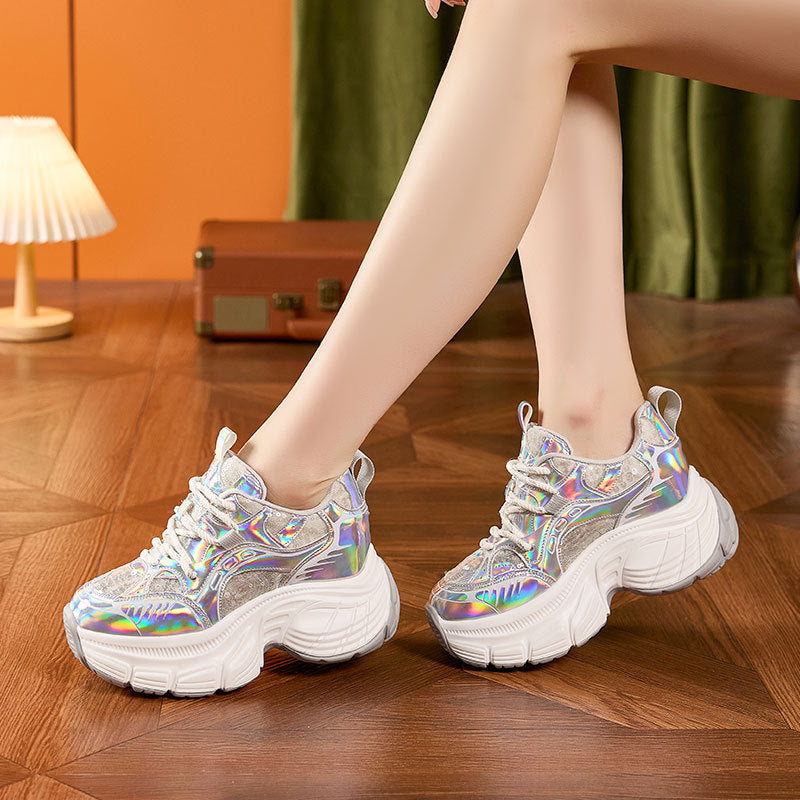 Women's Dad Summer Hollow Mesh Surface Fashionable Small Sneakers