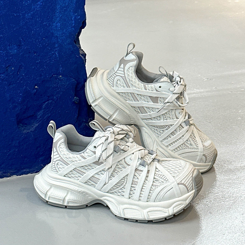 Women's Paris Spider Web Big Head Dad Spring Sneakers