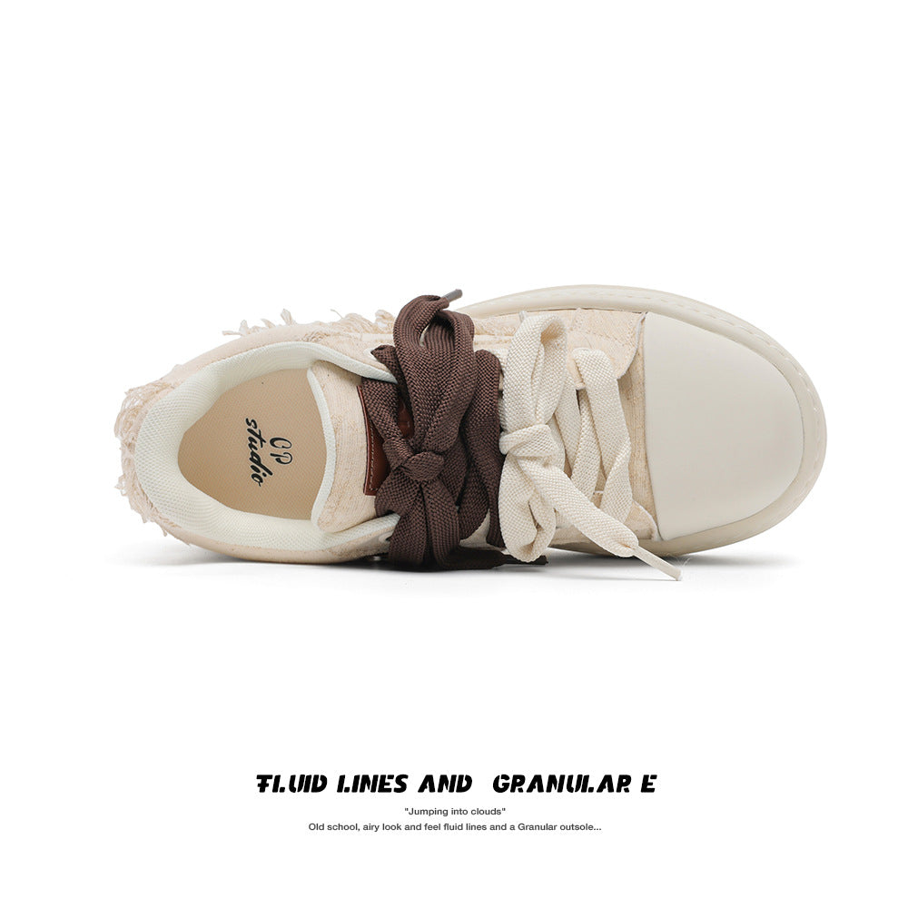 Women's & Men's Invisible Hidden Platform Couple Low Top Breathable Hight Men's Board Shoes