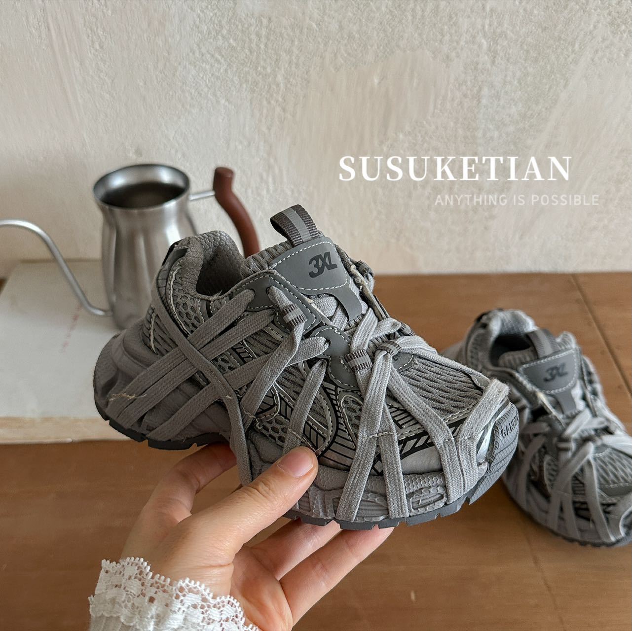 Su Meng Spring Paris Dad Thick-soled Retro Casual Shoes