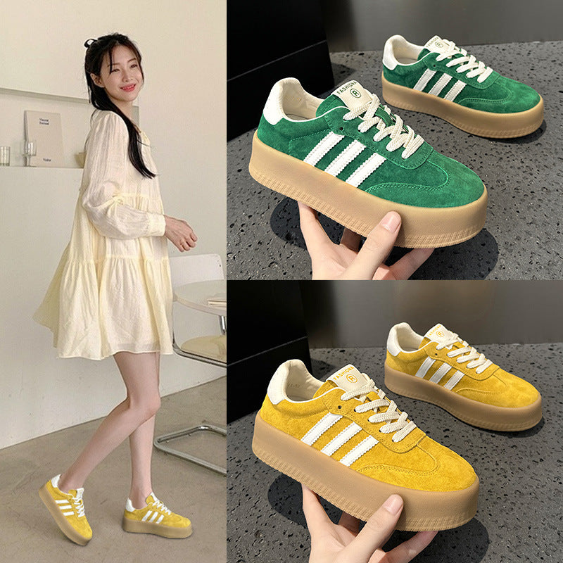 Women's Thick-soled German Training Korean Color Matching Breathable Fashion Women's Casual Shoes