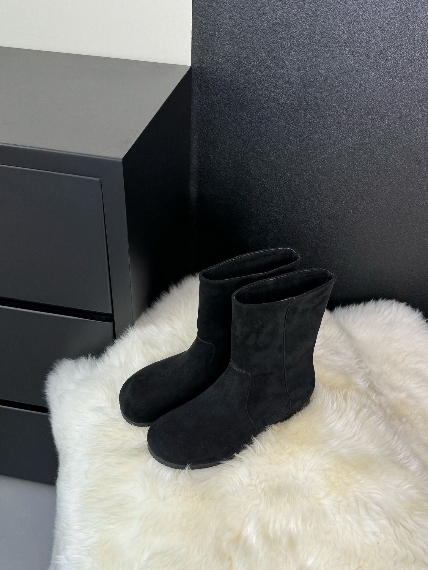 Women's Retro Lazy Style Pinecone Booties Round Toe Flat Bottom Martin Women's Leather Boots