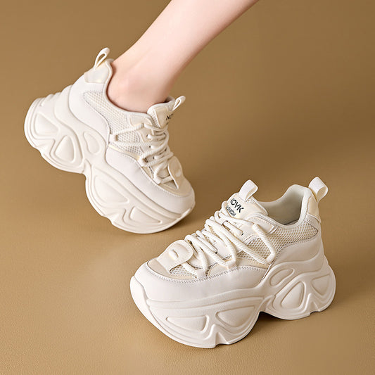 Women's Leisure Sports Genuine Autumn Fashion Platform Height Casual Shoes