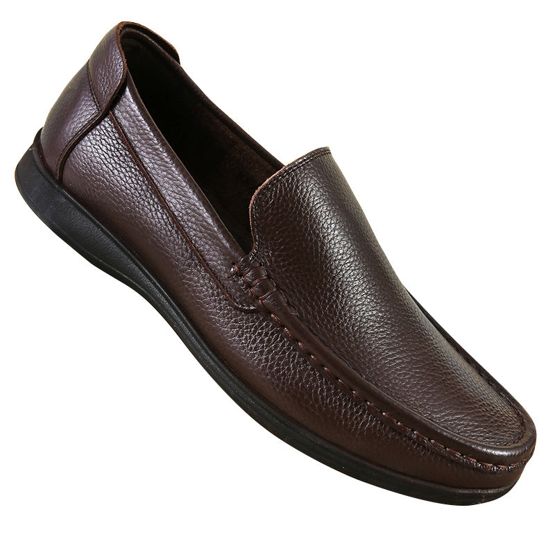 Men's Father Male Soft Man Breathable Slip Leather Shoes