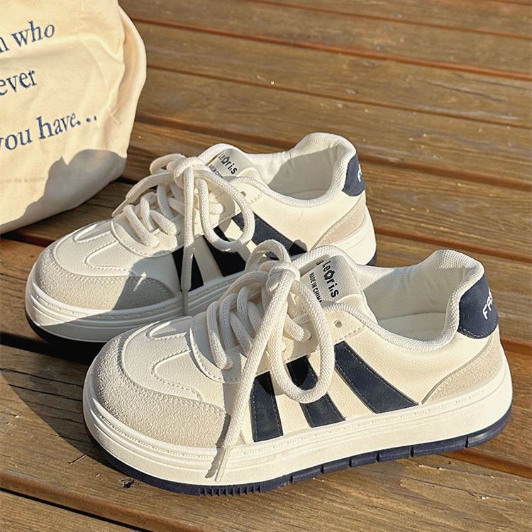 Women's National Fashion Striped Platform Korean Fashionable Sneakers