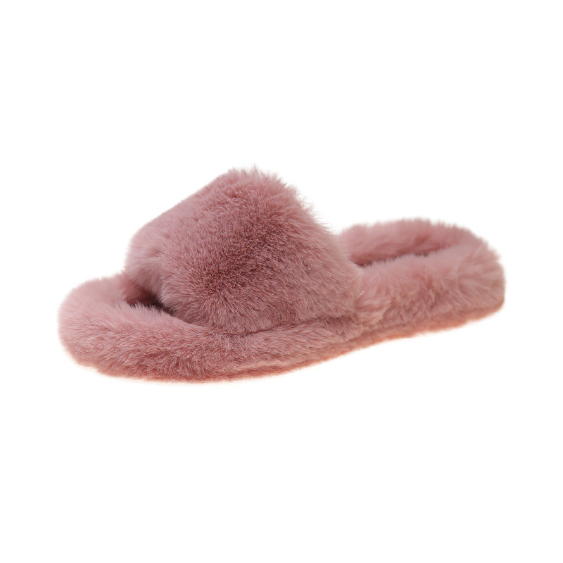 Women's Winter Wear Autumn Lazy Flat Plush Sandals