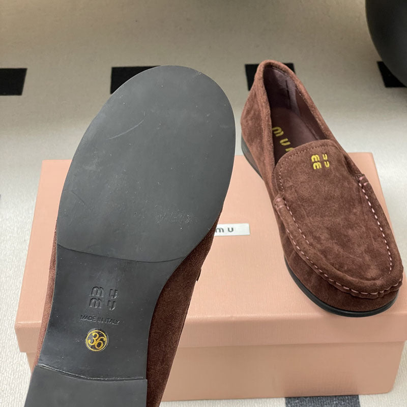 Women's Old Money Style Retro Suede Slip-on Lofter Kangaroo Flat Boots