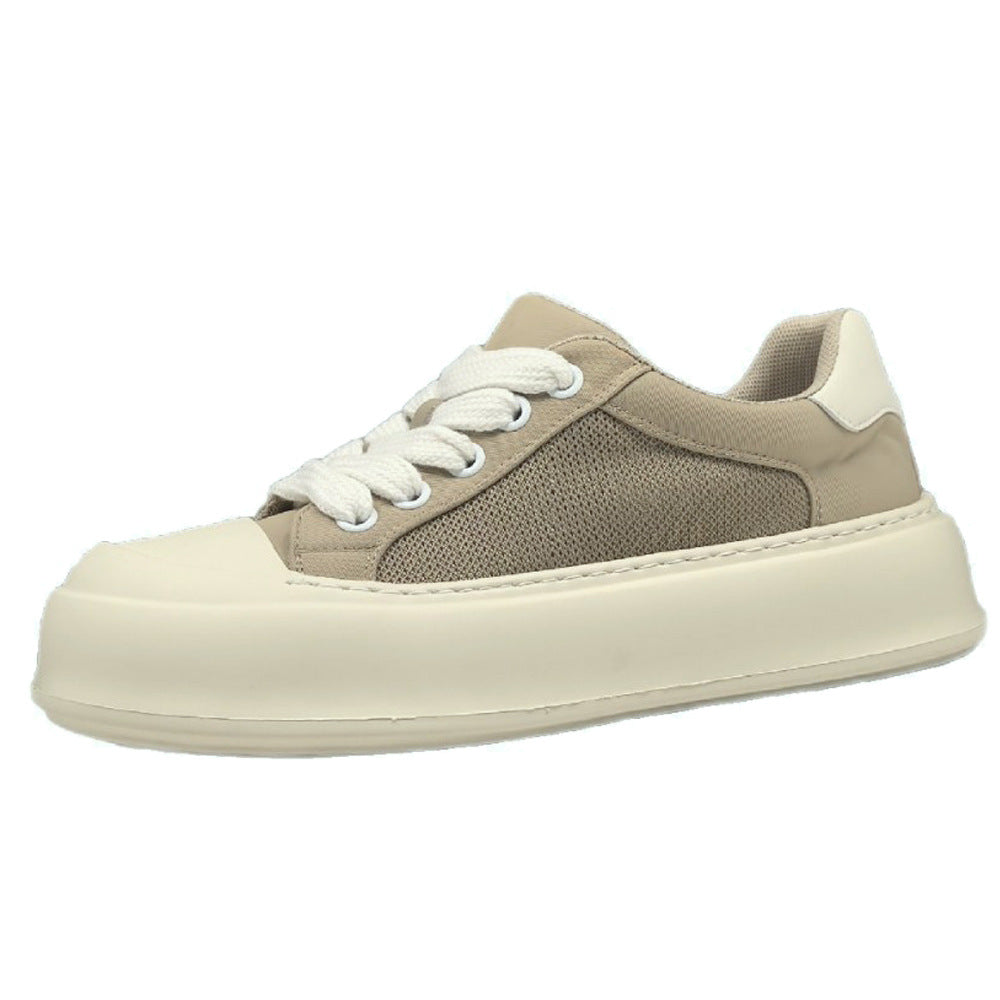 Men's Boys Thick Bottom Breathable Biscuit Shape Fashionable Ice Men's Shoes