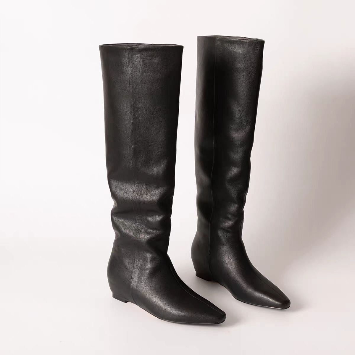 Genuine Long Female Below The Knee Retro Boots