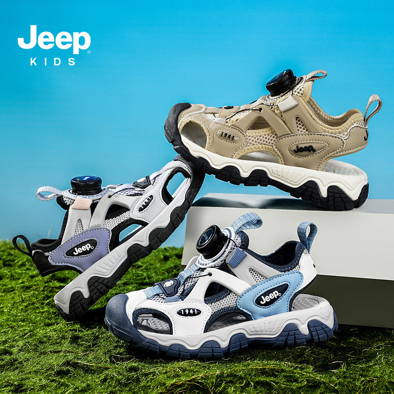 Children's Bottom Beach Boys Closed Toe Middle Sandals