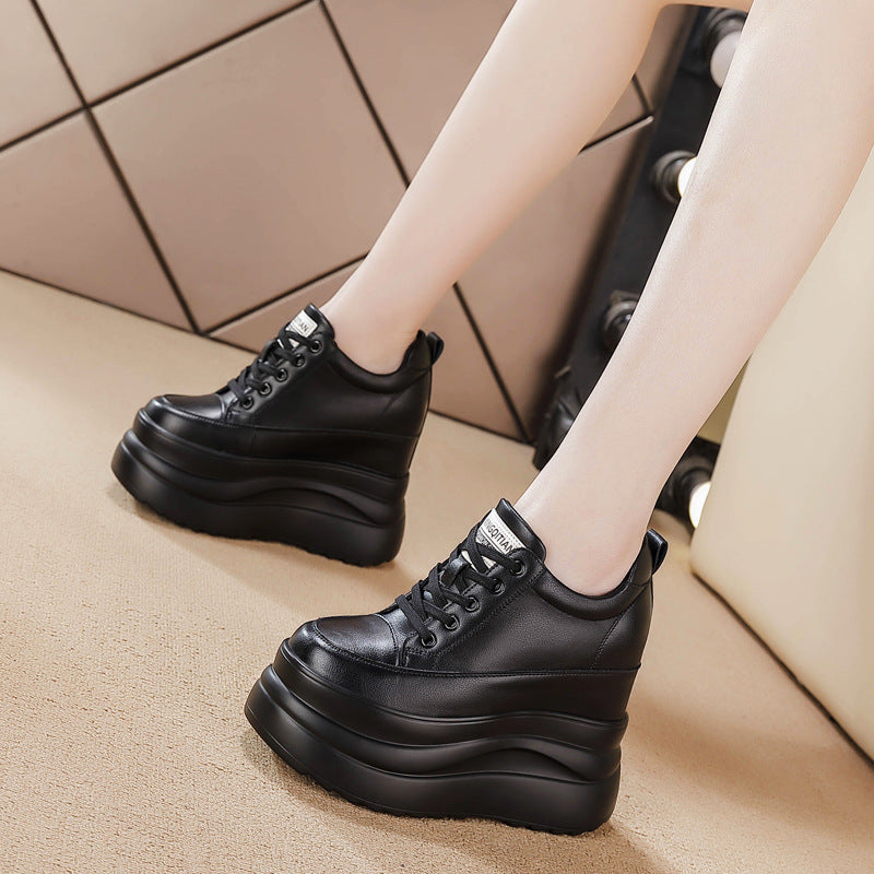Women's High Spring Small Wedge Platform Hidden Casual Shoes