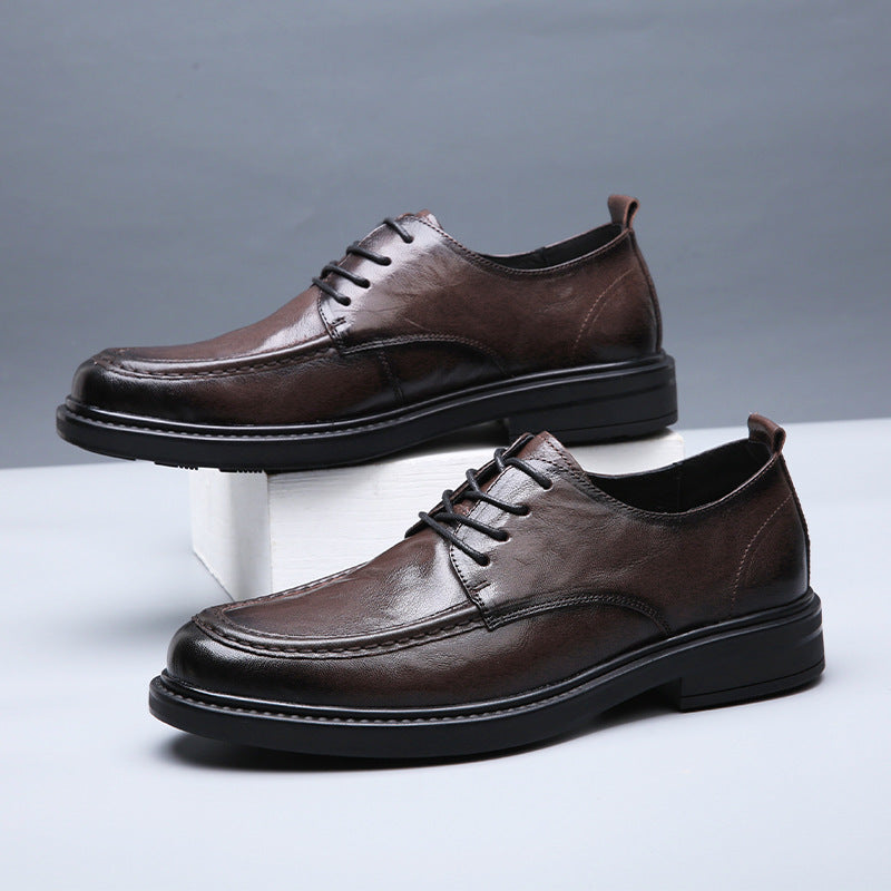 Men's Formal Business Fashion Office Top Layer Leather Shoes