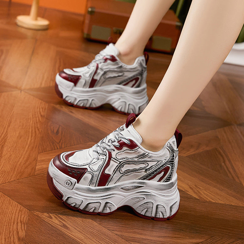 Women's & Men's Insole Dad Spring Retro Distressed Dirty Men's Shoes