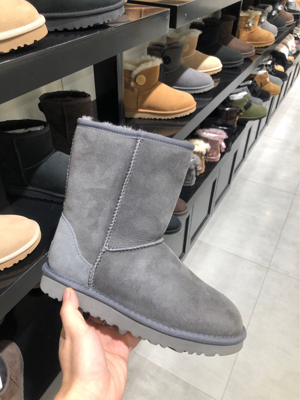 Women's Top Version Waterproof Mulberry Slope Sheepskin Snow Boots