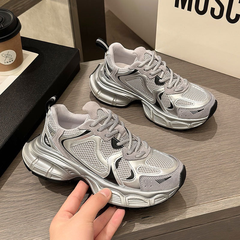 Women's Spring Platform Lightweight Versatile Height Increasing Sneakers