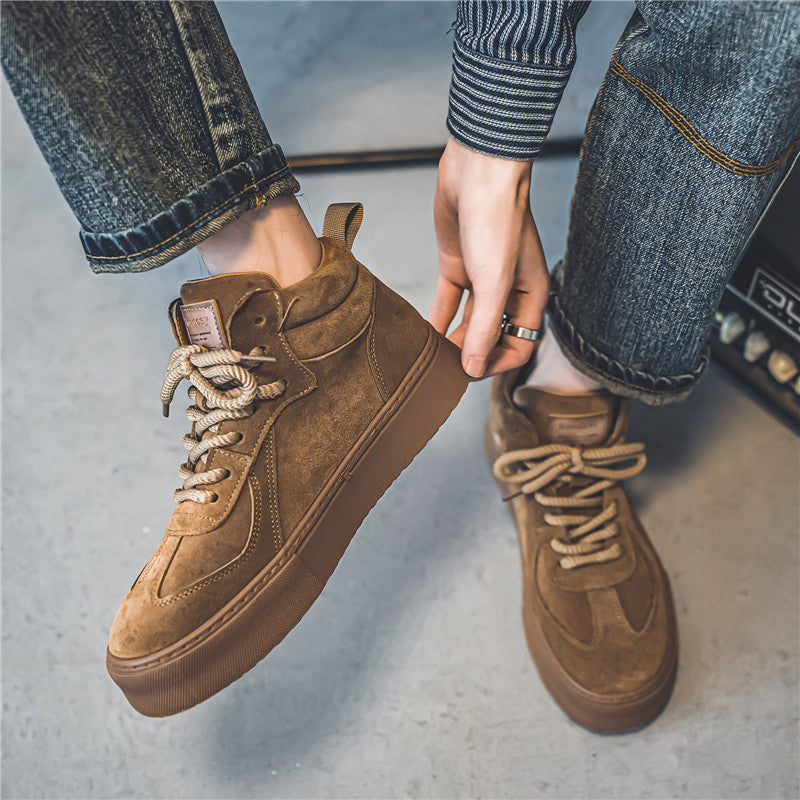 Men's British Style Vintage Sports Short Middle Sneakers