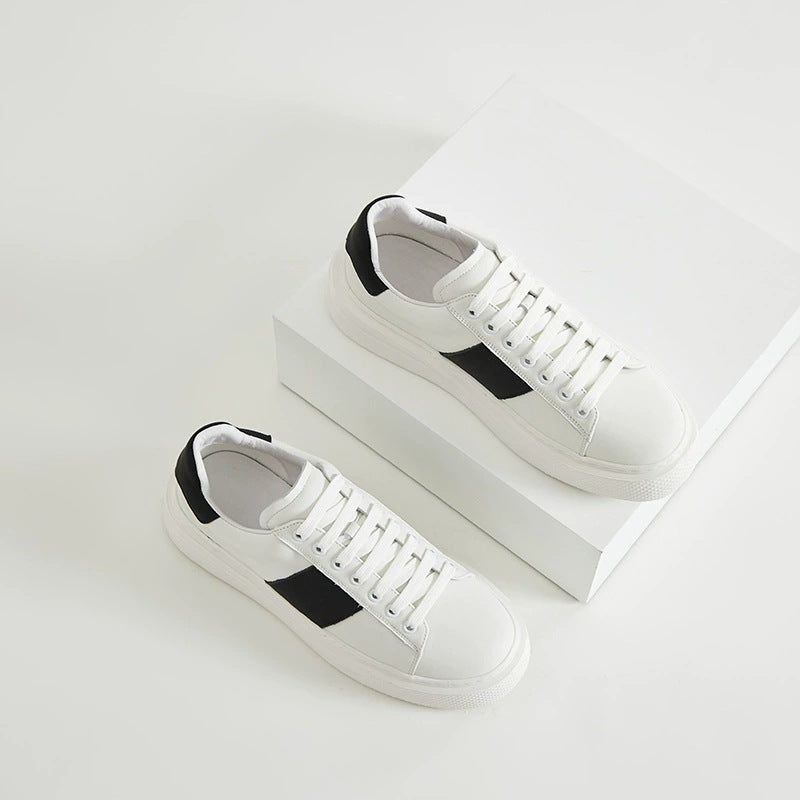 Men's White Summer Korean Style Platform Hight Increasing Men's Shoes