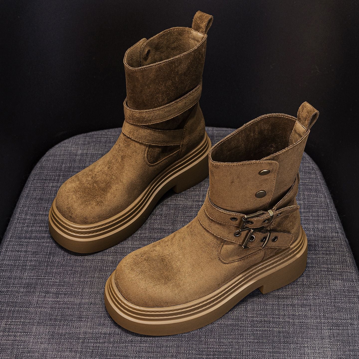 Women's Platform Martin Autumn Fashion Middle Small Men's Shoes