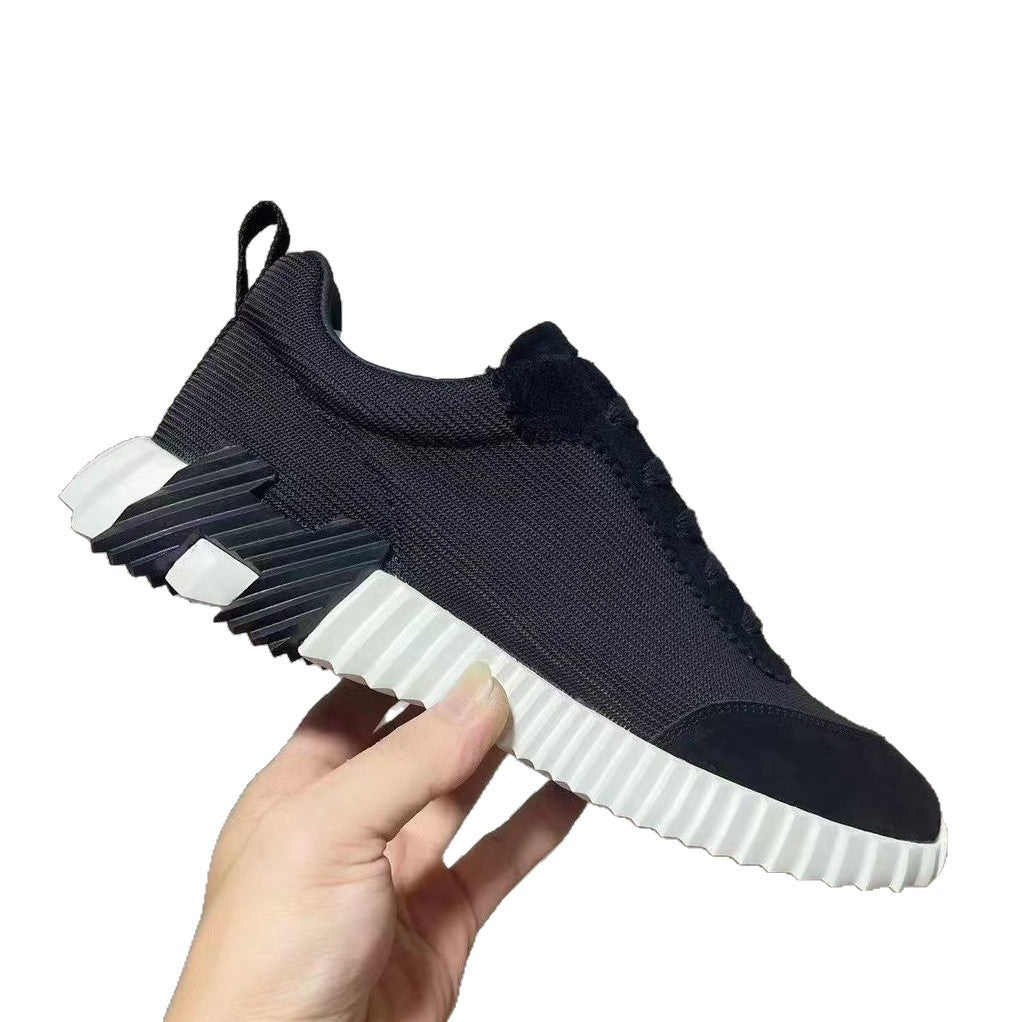 Low-cut Sports Frosted Stitching Mesh British Youth Casual Shoes
