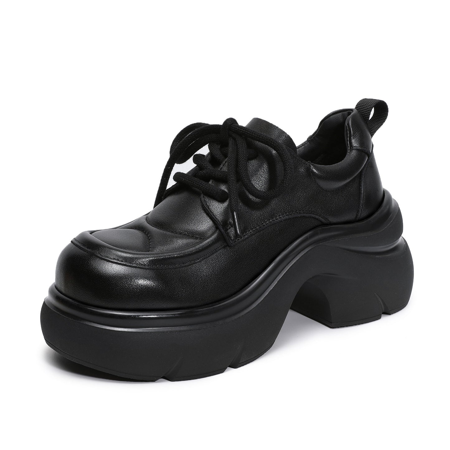 Women's Toe Small Thick Bottom Autumn Genuine Stylish Deep Mouth Women's Casual Shoes