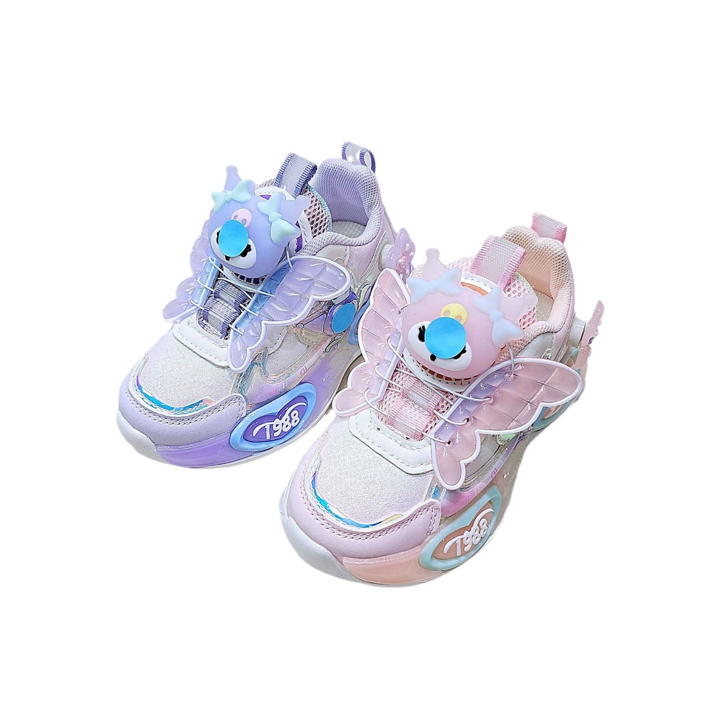 Cartoon Princess Middle Buttoned Light Bottom Sneakers