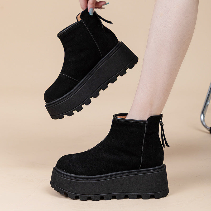 Classy Women's Martin Height Increasing Platform Women's Snow Boots