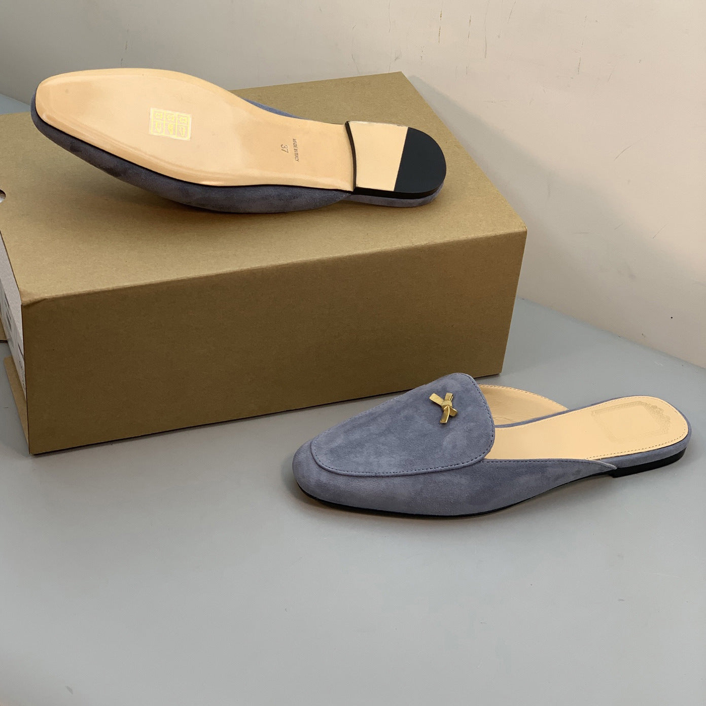 Women's Summer Bowknot Toe Cap Lazy Fashion Flat Slippers