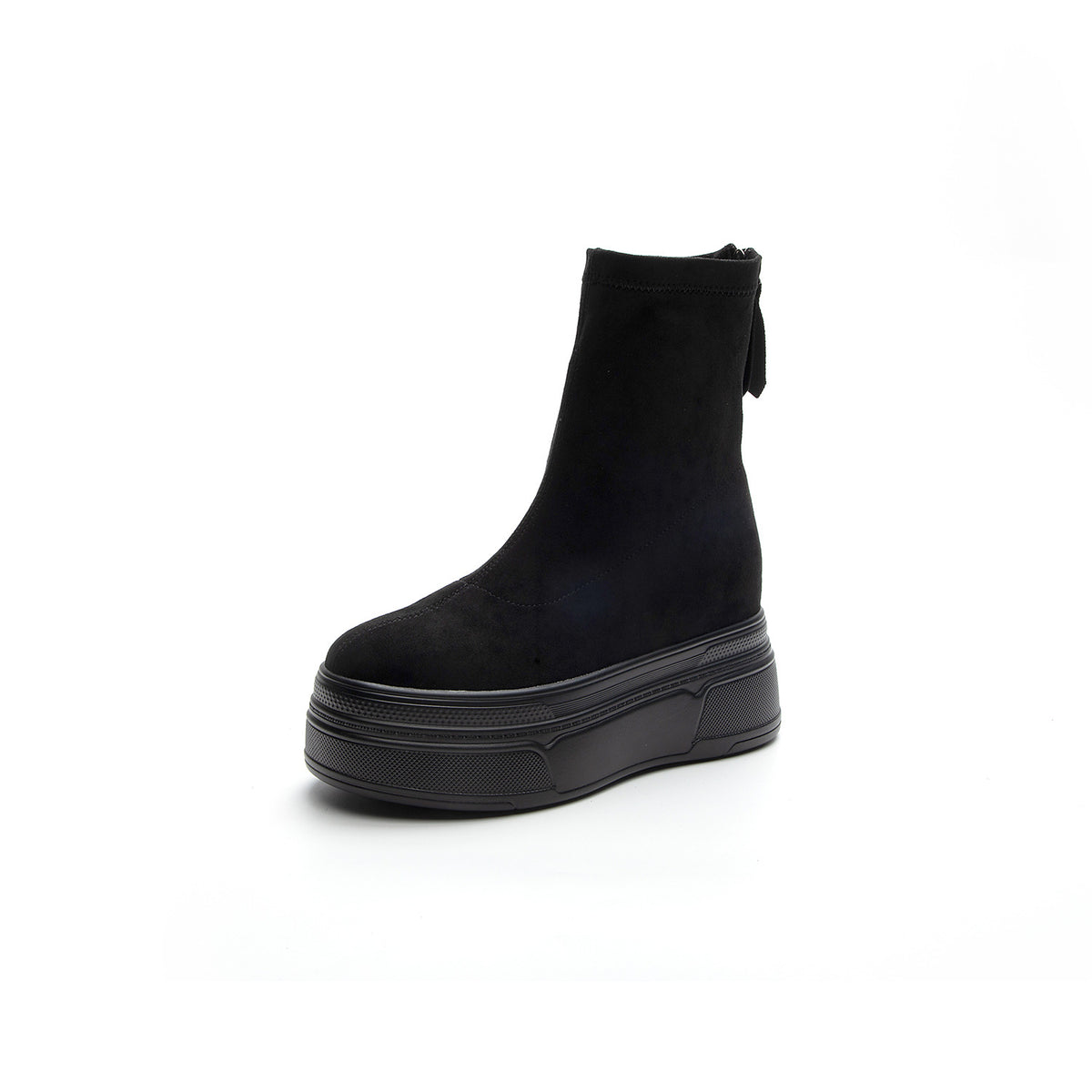 Thin Not Tired Feet Platform Martin Chunky Zipper Heels
