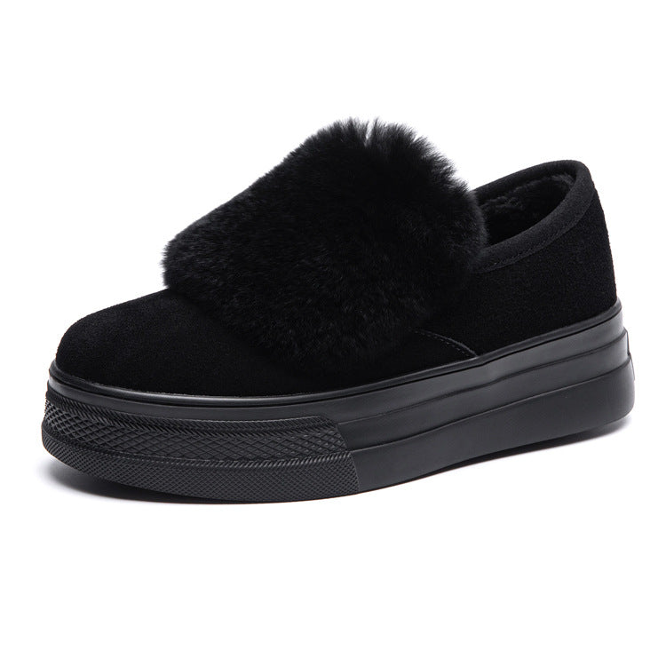 Women's Slip-on Lofter Lightweight Platform Genuine Versatile Women's Casual Shoes