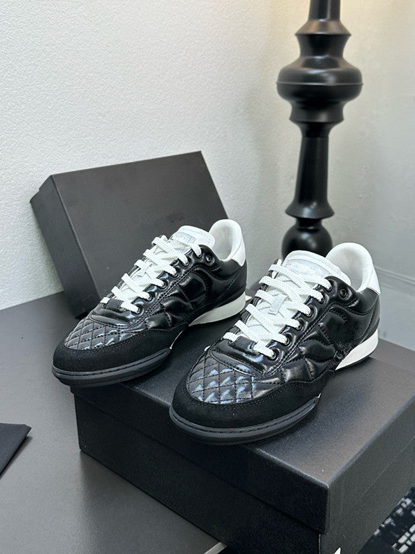 Classic Style Genuine Diamond Plaid German Training Lace Sneakers