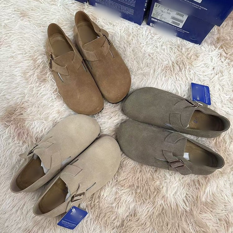 Women's & Men's Cowhide All-inclusive Suede Invisible Height Increasing Women's Casual Shoes