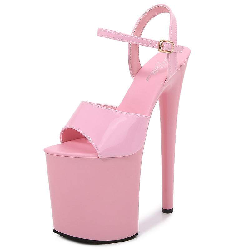 Women's Patent Special Stiletto Sexy Platform Super High Heeled Sandals