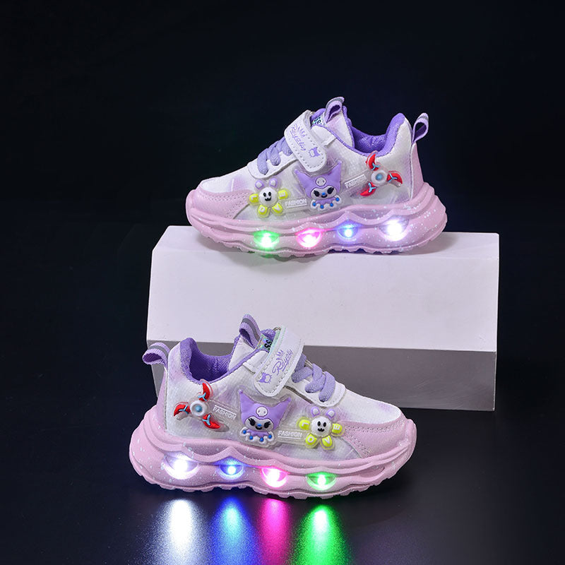 Children's Spring Cartoon Clow Small Flower Surface Kid's Sneakers