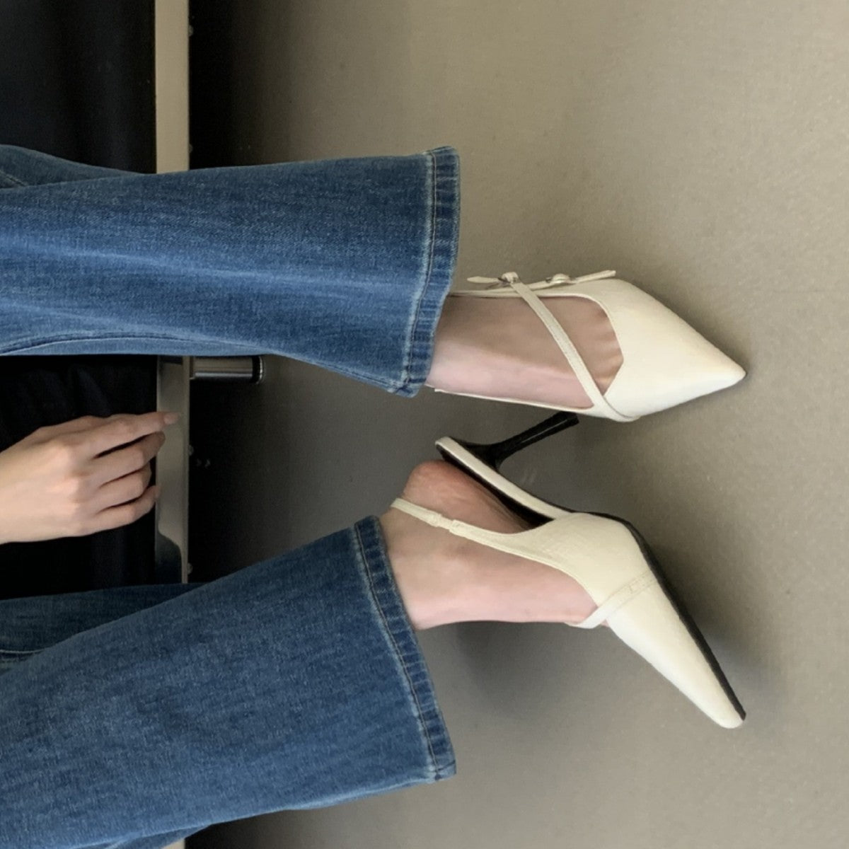 Women's Spring Stiletto Elegant Slimming French Belt Women's Fashion Shoes
