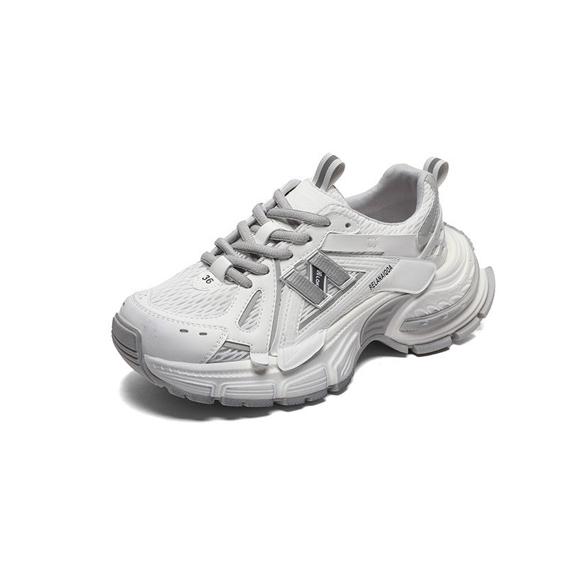 Women's Brushed Platform Dad Mesh Breathable Versatile Sneakers