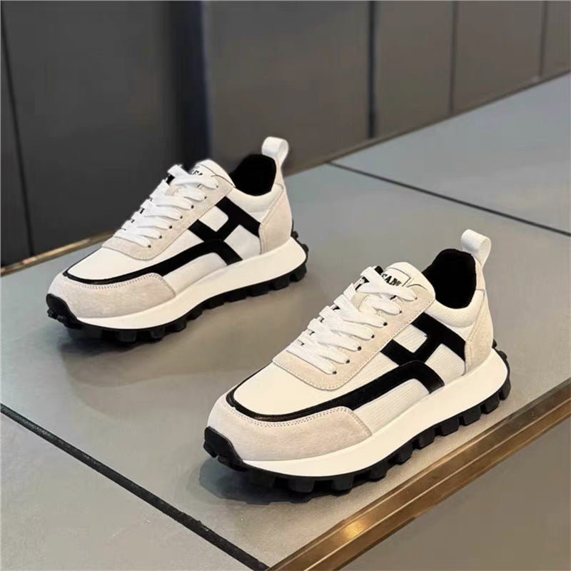 Men's Surface Breathable Solid Color Fashion Lightweight Korean Sports Men's Shoes