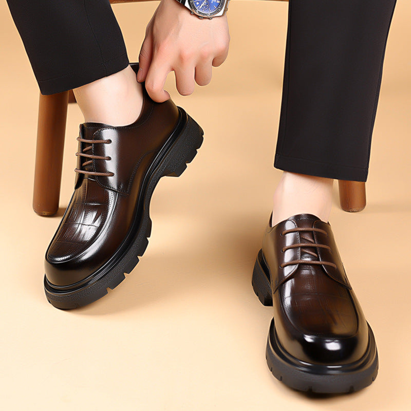 Men's Brogue Breathable Retro British Style Business Formal Leather Shoes