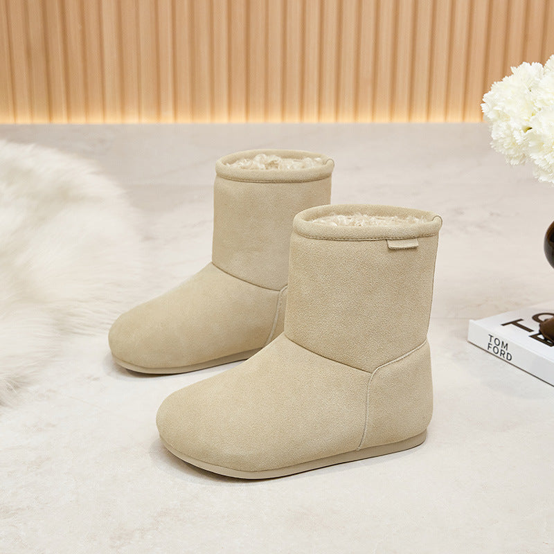 Women's Fashion Versatile Riding Flat Fashionable Sleeve Two-way Women's Snow Boots