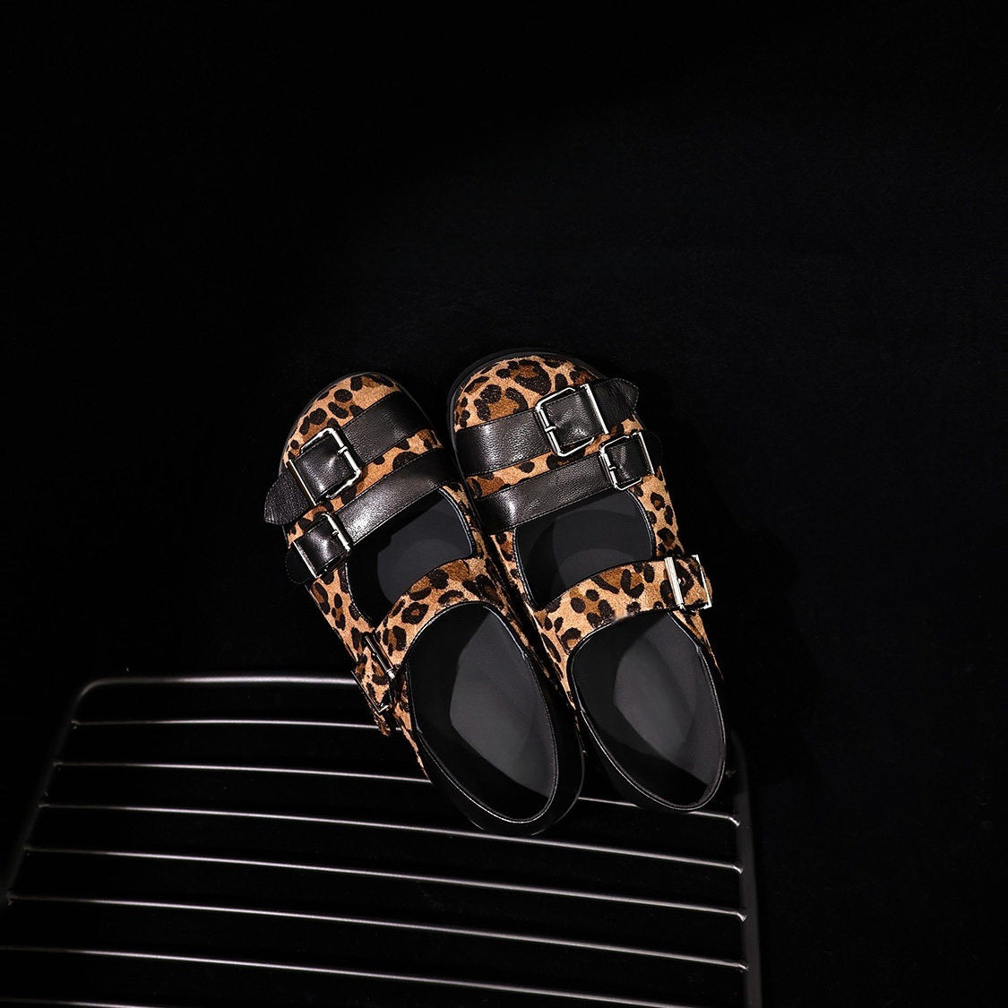 Print Slip-on Thick Bottom Toe Cap Half Female Outdoor Not Slippers