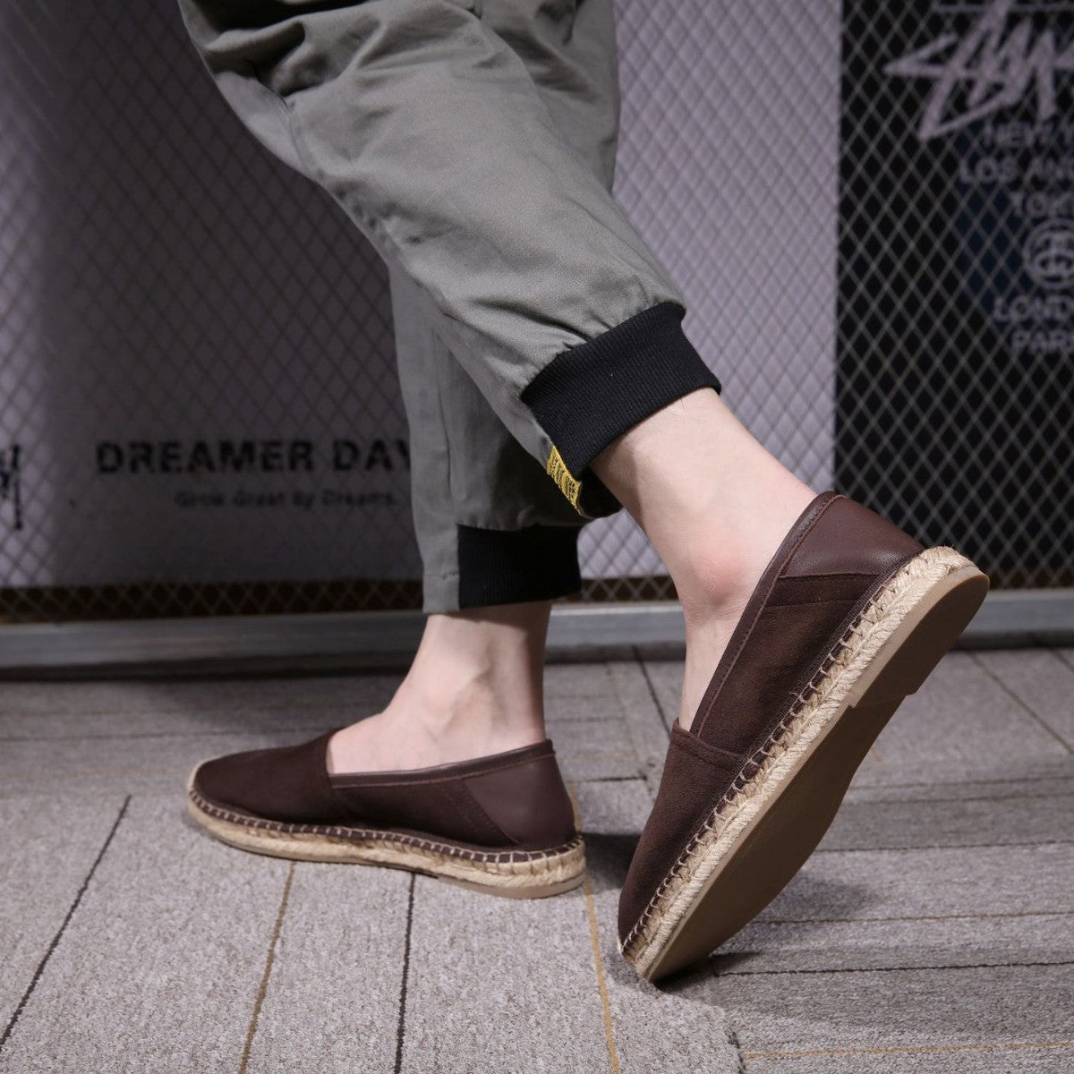 Men's Genuine Pumps Slip-on Matte Breathable Sweat Absorbing Heels