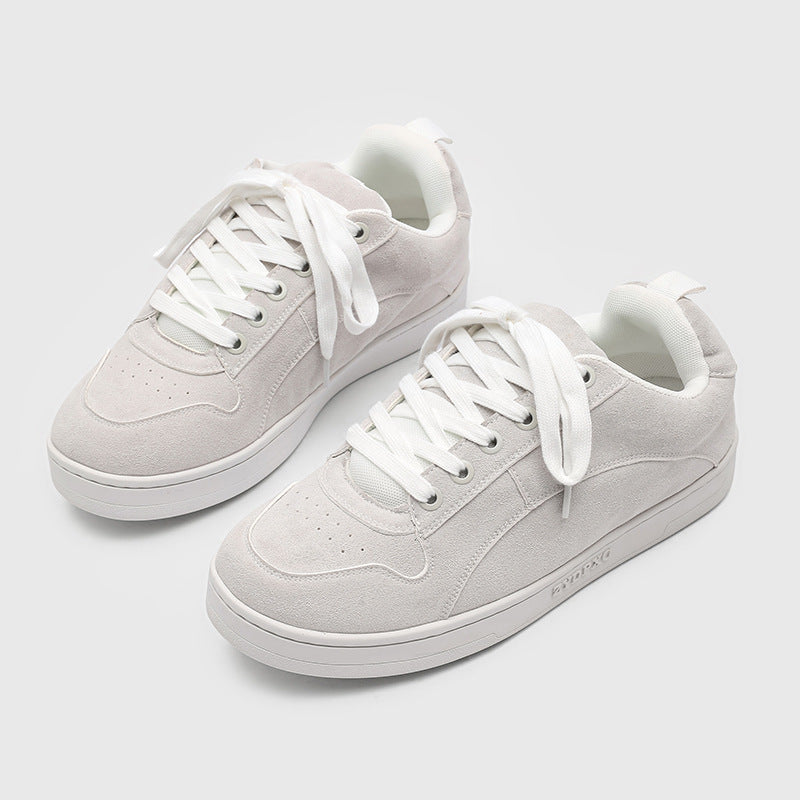 Women's & Men's High Version Platform Board Suede Matte Men's Casual Leather Shoes