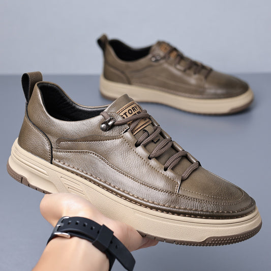 Men's Fashion Leisure Cargo Board Low Top Leather Shoes