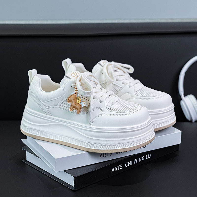 Women's Platform White Summer Breathable Fashion Korean Women's Board Shoes