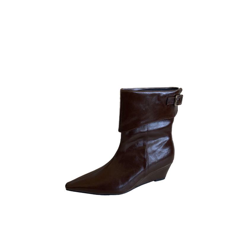 Women's Wedge Elegant Slimming French Fashion Sexy Boots