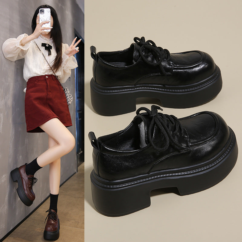 Women's Platform Genuine British Style Pumps Small Loafers