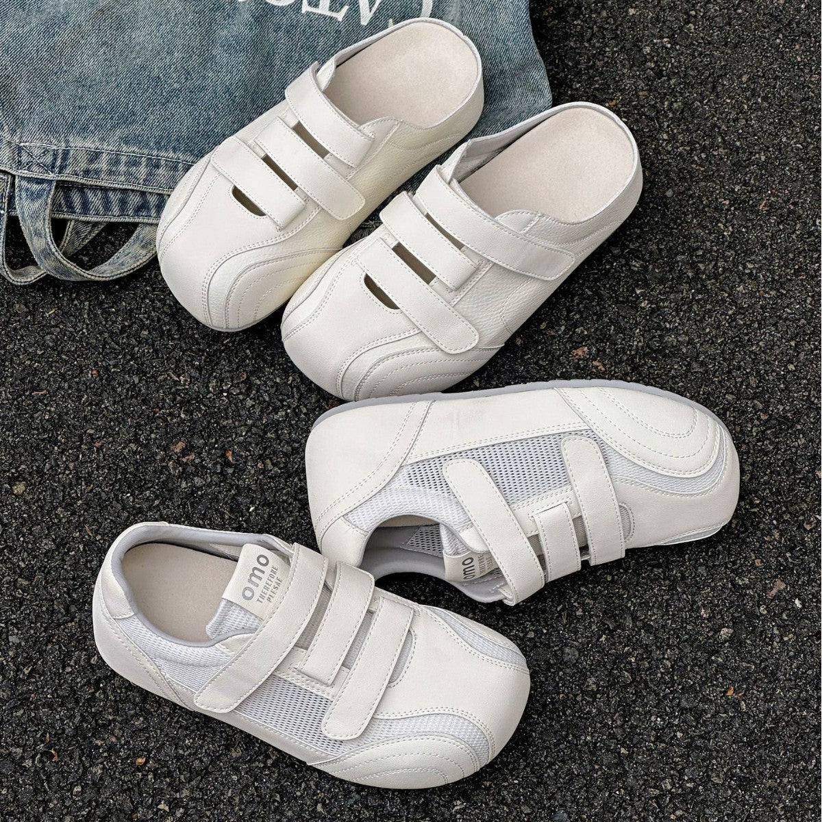 Women's Versatile Velcro Board Toe Cap Semi Thick-soles Slippers