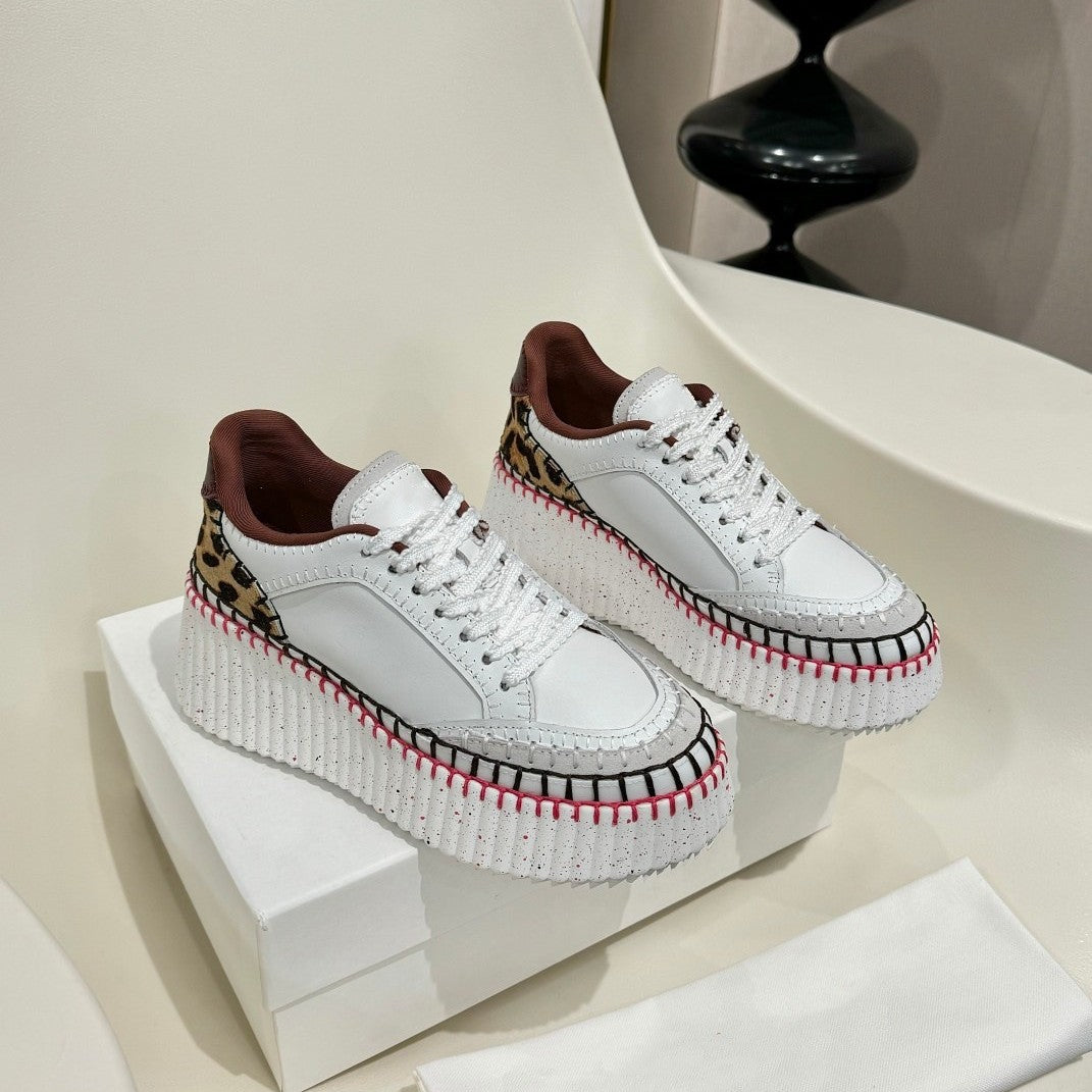 Women's Bottom Little Gospel Platform Fashion Round Toe Lace Women's Sports Shoes